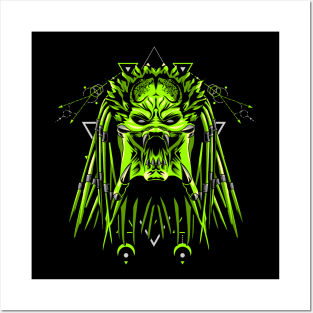 green predator king Posters and Art